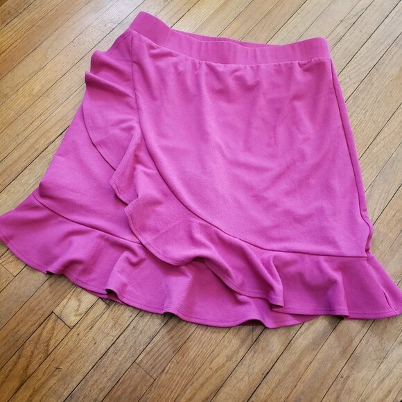 Hot Pink Mini by Issac Mizrahi Live w/ Ruffles / Size XS - Picture 2 of 3